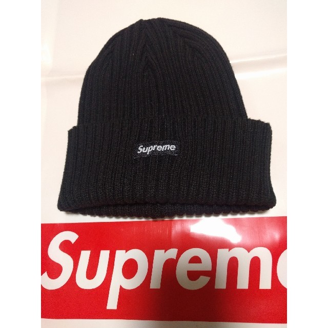 supreme overdyed ribbed beanie 18ss黒 新品