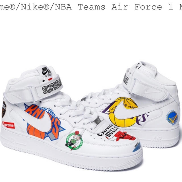 新品supreme nike NBA AIR FORCE 1 Mid 28.5