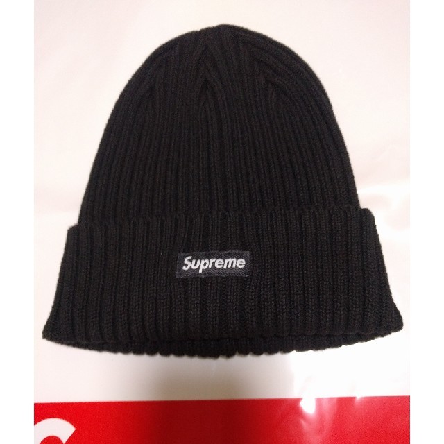 ラスト1点supreme　overdyedribbedbeanie18ss黒新品帽子