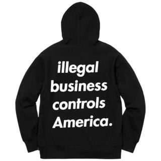 シュプリーム(Supreme)の★値下★Sup illegal business controls Ame 黒M(パーカー)