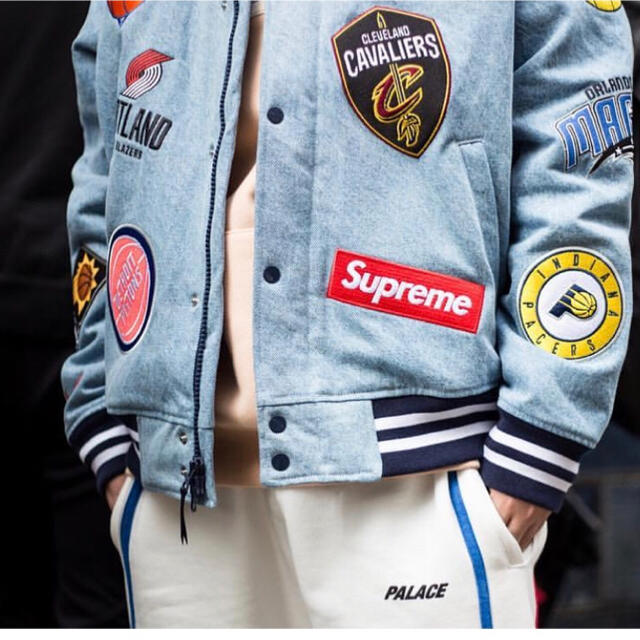 Supreme(シュプリーム)のSupreme NBA Teams Warm-Up  M denim デニム メンズのジャケット/アウター(Gジャン/デニムジャケット)の商品写真