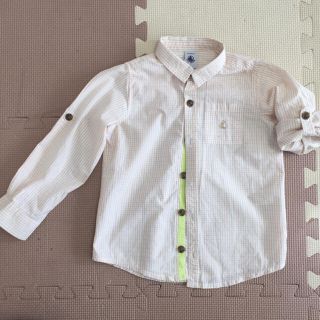 プチバトー(PETIT BATEAU)のプチバトー  チェック シャツ  4ans  102cm(ブラウス)