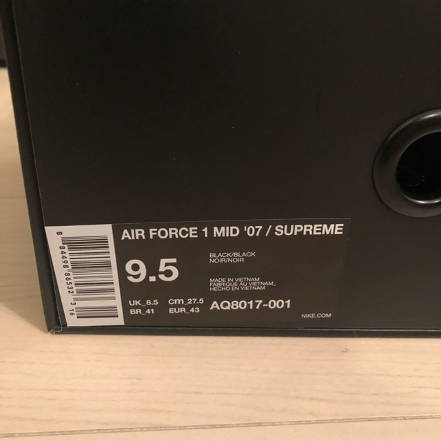 ステッカー Supreme Supreme Nike Air Force 1 Mid Black9.5の通販 by Y0YO's shop｜シュプリームならラクマ - シュプリー