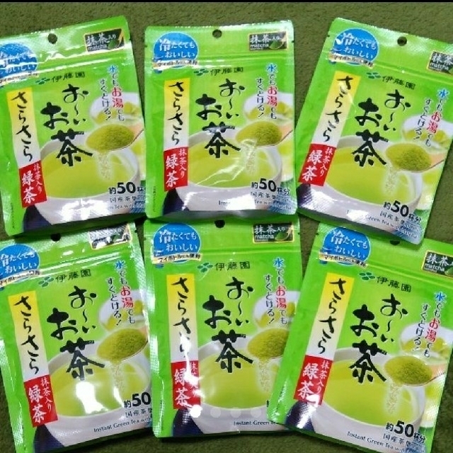 伊藤園(イトウエン)の【伊藤園　おーいお茶　さらさら抹茶入り緑茶　6袋　まとめ売り】 食品/飲料/酒の飲料(茶)の商品写真