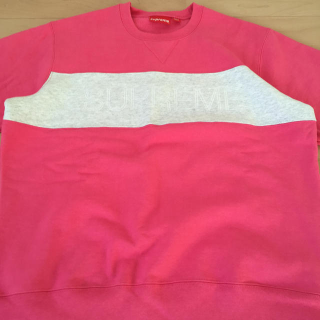 supreme zigzag stitch panel crewneck