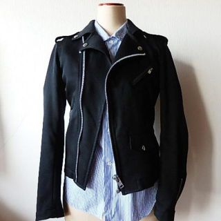 ブラックコムデギャルソン(BLACK COMME des GARCONS)の美品★コムデギャルソンBLACK ライダースジャケット 京都店購入正規品(ライダースジャケット)