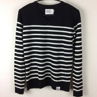 アズールバイマウジー(AZUL by moussy)の新品同様品 アズールバイマウジー 長袖カットソー ボーダー サイズXS(Tシャツ/カットソー(七分/長袖))