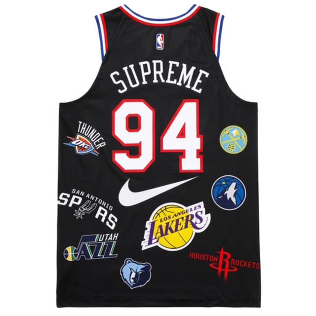 18ss Supreme Nike NBA Authentic Jersey 黒