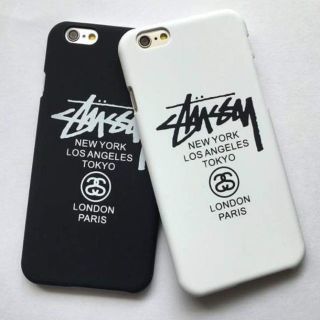 ステューシー(STUSSY)の【新品/未使用】STUSSY iPhoneケース 白×黒セット iPhone7用(iPhoneケース)