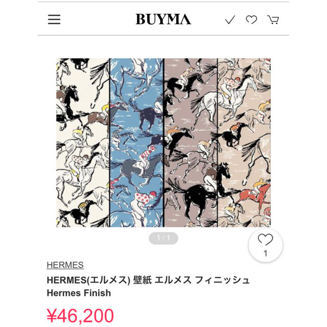 新品✨ HERMES 壁紙 フィニッシュ????Finish ????パリお取り寄せ品