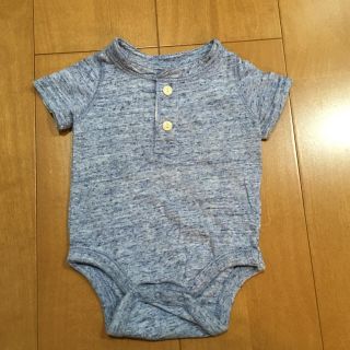 ベビーギャップ(babyGAP)の★baby GAP★半袖スラブ ヘンリーネック ボディースーツ 50cm(ロンパース)