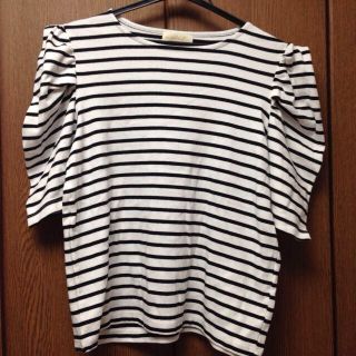 ダブルクローゼット(w closet)のwcloset パワーショルダーボーダー(Tシャツ(長袖/七分))