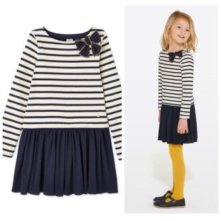 プチバトー(PETIT BATEAU)のゆいゆかママ☆様専用☆6ans プチバトー マリニエールコンビワンピース(ワンピース)