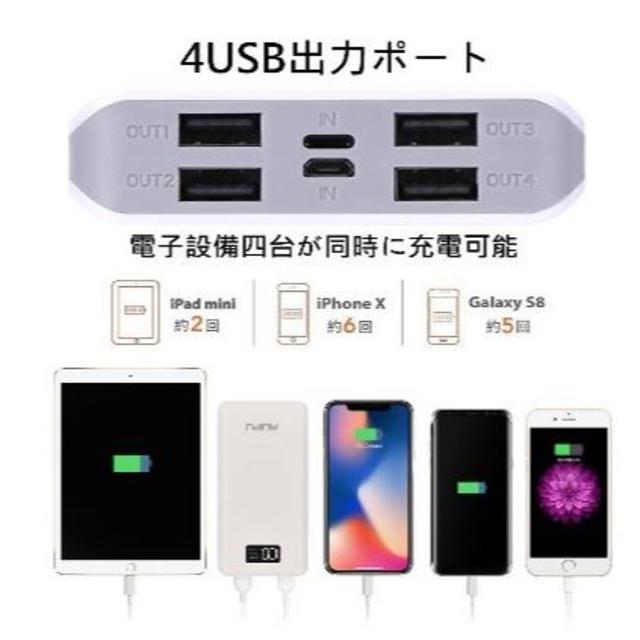 ■即購入ＯＫ■RuiPu 大容量モバイルバッテリー スマホ/家電/カメラのスマートフォン/携帯電話(バッテリー/充電器)の商品写真