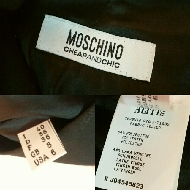 MOSCHINO(モスキーノ)の【送料込】MOSCHINO 黒ワンピース レディースのワンピース(ひざ丈ワンピース)の商品写真