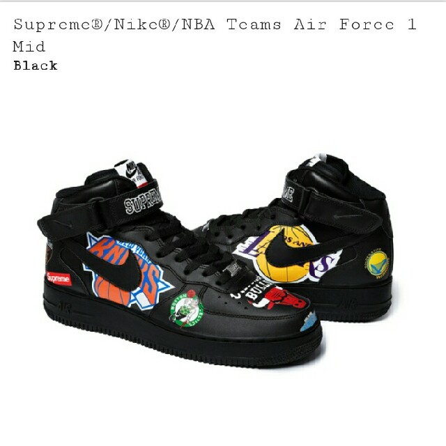 靴/シューズsupreme NBA Teams Air Force 1 Mid