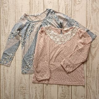 ユニクロ(UNIQLO)の120*GU & 110*UNIQLO 女の子ロンT(Tシャツ/カットソー)