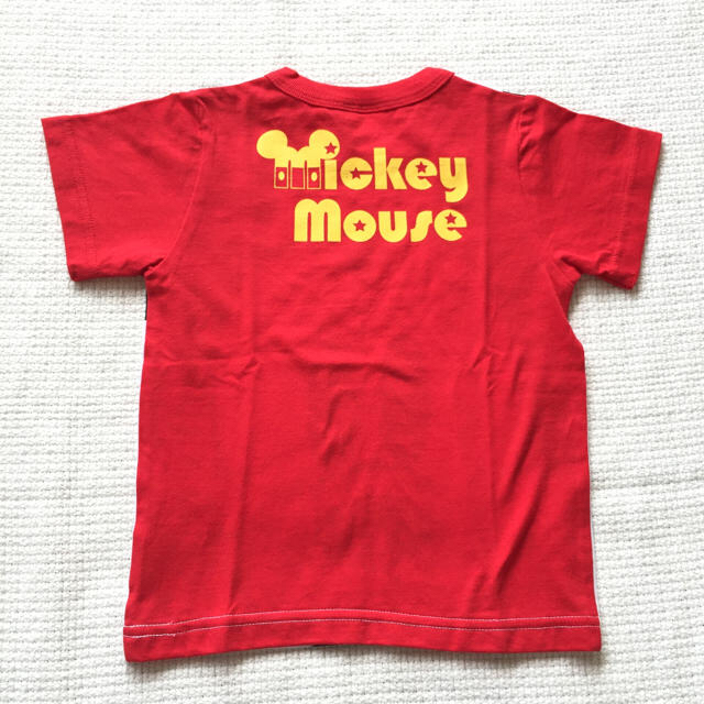 Disney(ディズニー)の【新品未使用】ミッキー100cm Tシャツ 半袖 ディズニー赤 キッズ/ベビー/マタニティのキッズ服男の子用(90cm~)(Tシャツ/カットソー)の商品写真