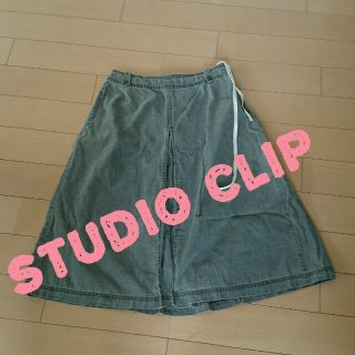 スタディオクリップ(STUDIO CLIP)のタック入りスカート(ひざ丈スカート)