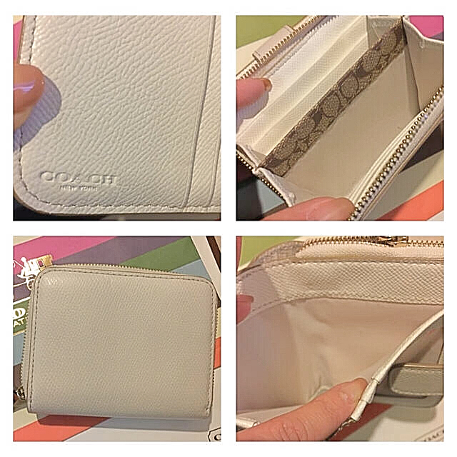 COACH(コーチ)の値下げ♡コーチ♡二つ折り財布♡未使用♡白 レディースのファッション小物(財布)の商品写真