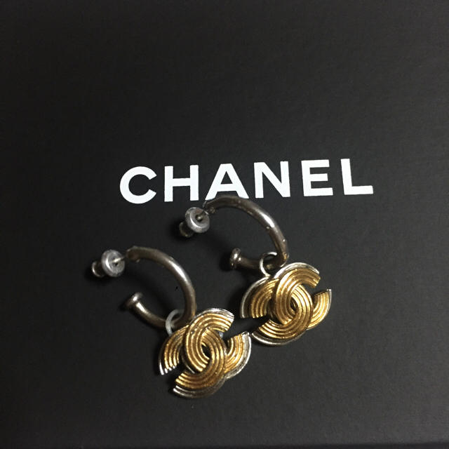 CHANEL シャネル ココマーク ゴールド シルバー ピアス ヴィンテージ 1