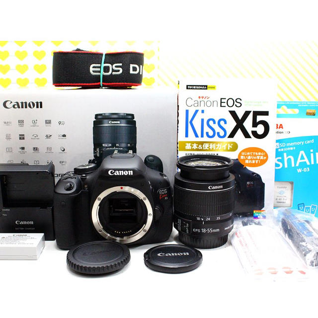Canon(キヤノン)のWi-Fi転送❣️自撮り❤️Canon EOS Kiss X5  キャノン   スマホ/家電/カメラのカメラ(デジタル一眼)の商品写真
