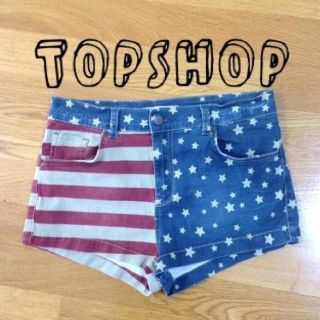 トップショップ(TOPSHOP)のアメリカ国旗柄ショーパン(ショートパンツ)