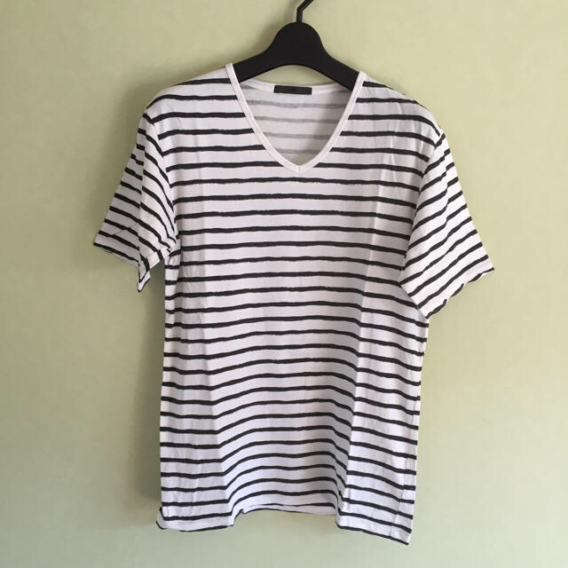 HARE(ハレ)のN-48  HARE Vネックボーダー Tシャツ メンズのトップス(Tシャツ/カットソー(半袖/袖なし))の商品写真