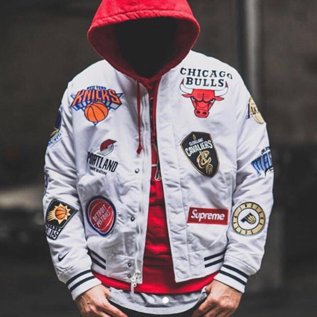 代引可】 Supreme Nike NBA Teams Warm-Up Jacket M スタジャン