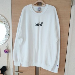 エックスガール(X-girl)のX-GIRL x RUSSELL LOGO CREW SWEAT TOP(トレーナー/スウェット)