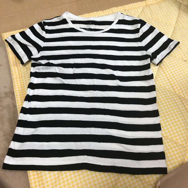 MUJI (無印良品)(ムジルシリョウヒン)の無印良品 ボーダーTシャツ レディースのトップス(Tシャツ(半袖/袖なし))の商品写真