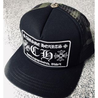 クロムハーツ(Chrome Hearts)の新品☆クロムハーツ/トラッカーキャップ　黒/迷彩 帽子 ベースボールキャップ(キャップ)