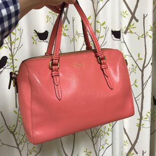 COACH   COACH コーチ ミニボストン バッグ ピンクの通販 by