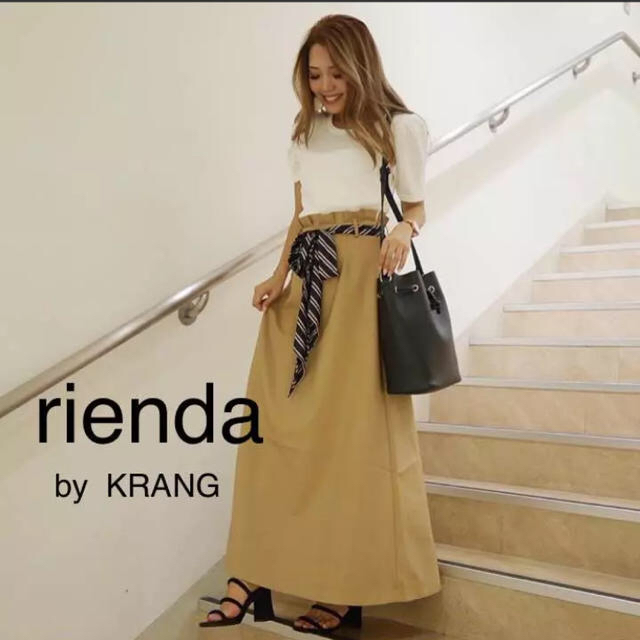 rienda(リエンダ)のrienda スカーフリボンフレアJ/W ロングSK レディースのスカート(ロングスカート)の商品写真