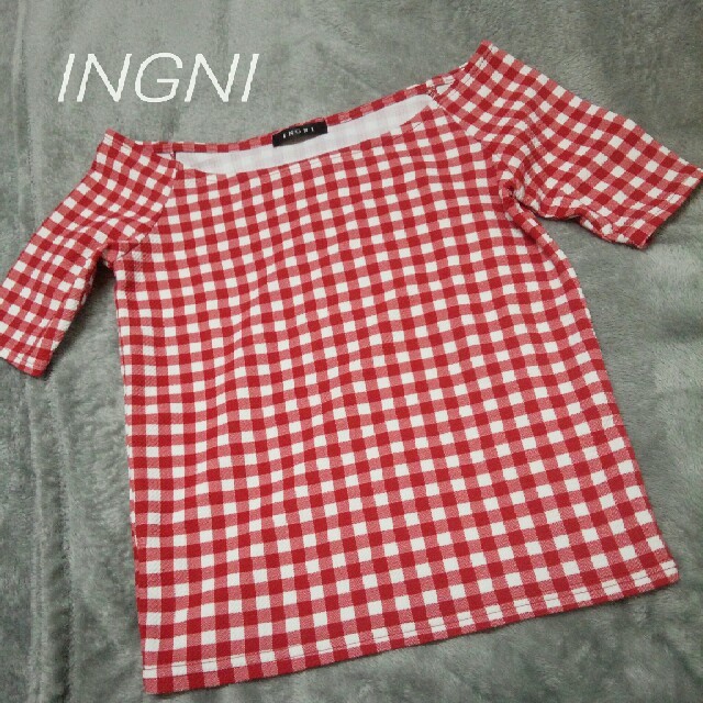 INGNI(イング)のINGNI美品！チェックカットソー レディースのトップス(カットソー(半袖/袖なし))の商品写真