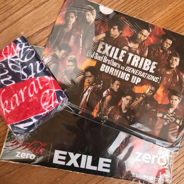 EXILE TRIBE(エグザイル トライブ)のクリアファイル・ミニタオルセット エンタメ/ホビーのアニメグッズ(クリアファイル)の商品写真