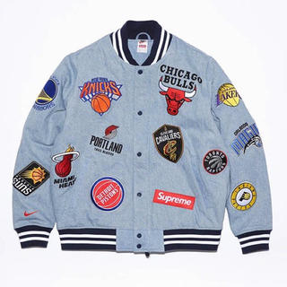 シュプリーム(Supreme)のMサイズ supreme Nike NBA denim jacket  (Gジャン/デニムジャケット)