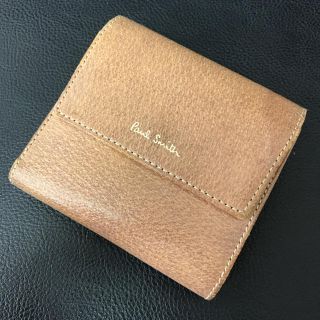 ポールスミス(Paul Smith)のポールスミス レザー 折り財布 ブラウン サイフ 二つ折り ベージュ 小銭入れ(折り財布)