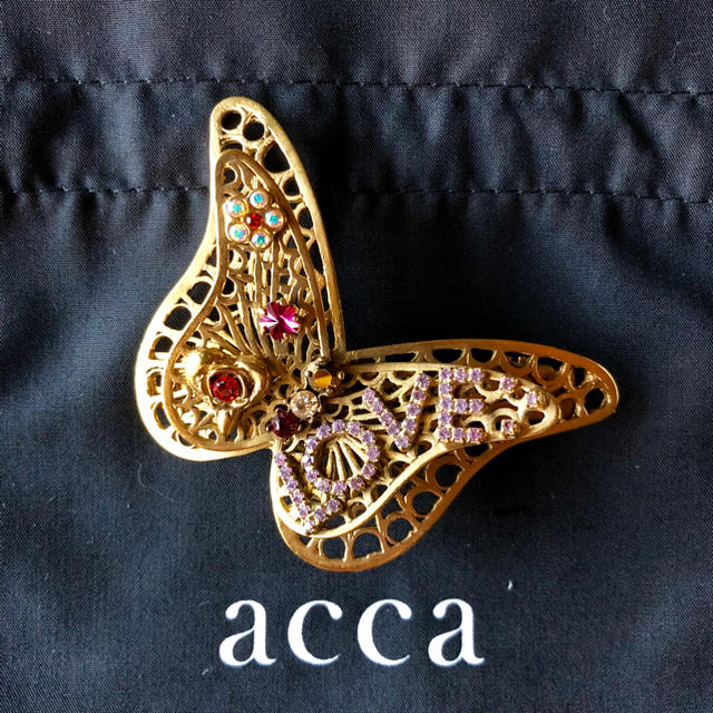 【美品】 acca バタフライ バレッタ