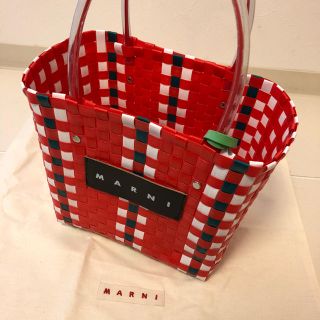 マルニ(Marni)の♡k.m.h♡様専用【ラスト1点】マルニ フラワー カフェ ピクニックバッグ (かごバッグ/ストローバッグ)