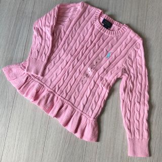 ラルフローレン(Ralph Lauren)の★新品★ラルフローレン★ニット★ぺプラムニット★カーディガン 同型★6T ピンク(ニット)