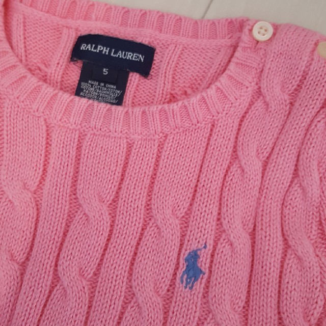 Ralph Lauren(ラルフローレン)の★ラルフローレン　裾フリルワンピース　5 キッズ/ベビー/マタニティのキッズ服女の子用(90cm~)(ワンピース)の商品写真