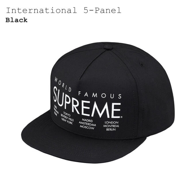 Supreme 5panel cap black ブラック
