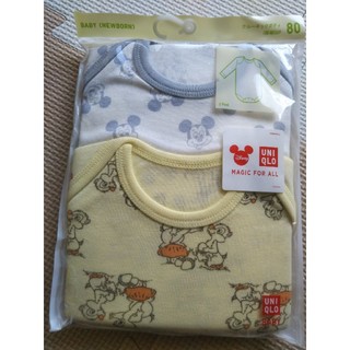 ユニクロ(UNIQLO)の（mimico様専用）【新品】80サイズユニクロクルーネックボディ(肌着/下着)