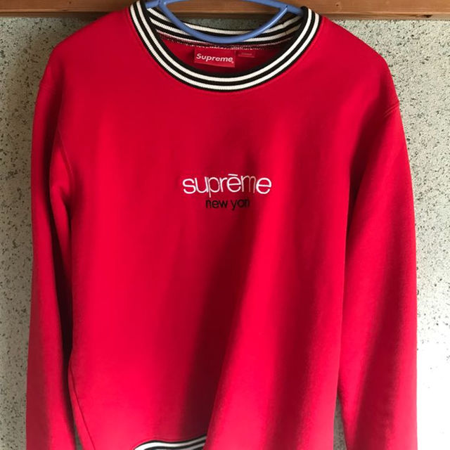 スウェット Supreme - supreme Classic Logo Striped Crewneck