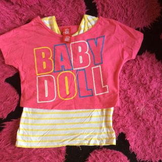 ベビードール(BABYDOLL)の♥︎お値下げ♥︎未使用 BABY DOLL タンク&ショートトップスセット120(その他)