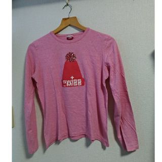 ポールスミス(Paul Smith)のPaul Smith/ポールスミス/ピンク/プリント長袖Tシャツ/Mサイズ(Tシャツ(長袖/七分))