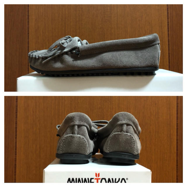 Minnetonka(ミネトンカ)の新品 ミネトンカ モカシン US5 グレー レディースの靴/シューズ(スリッポン/モカシン)の商品写真