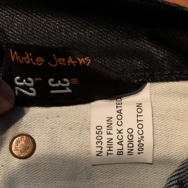 Nudie Jeans(ヌーディジーンズ)のNUDIE JEANS ブラックデニム メンズのパンツ(デニム/ジーンズ)の商品写真