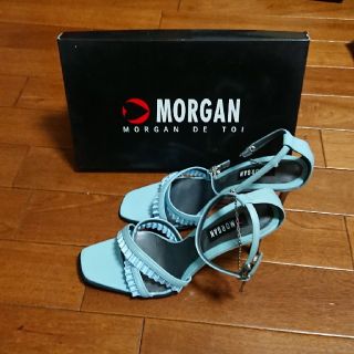 モルガン(MORGAN)のもふもふ様専用  モルガン フリル付き ストラップヒール(ハイヒール/パンプス)